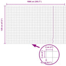 vidaXL Európai Kerítés Szürke 1.2 x 10 m PVC-bevonatú vas
