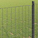 vidaXL Európai Kerítés Szürke 0,6 x 10 m PVC-bevonatú vas