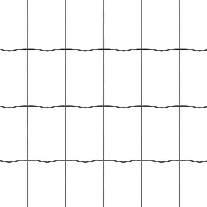 vidaXL Európai Kerítés Szürke 1.4 x 10 m PVC-bevonatú vas