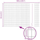 vidaXL Európai Kerítés Szürke 1.2 x 10 m PVC-bevonatú vas