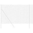 vidaXL Európai Kerítés Szürke 1,5 x 10 m PVC-bevonatú vas