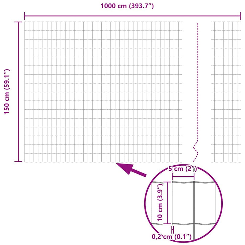 vidaXL Európai Kerítés Szürke 1.5 x 10 m PVC-bevonatú vas