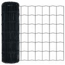 vidaXL Európai Kerítés Szürke 0.8 x 10 m PVC-bevonatú vas