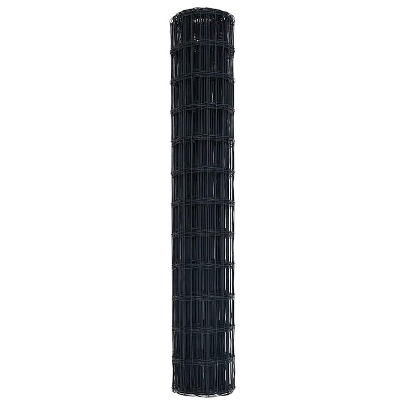 vidaXL Európai Kerítés Szürke 1.4 x 10 m PVC-bevonatú vas