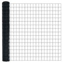 vidaXL Európai Kerítés Szürke 1.5 x 10 m PVC-bevonatú vas