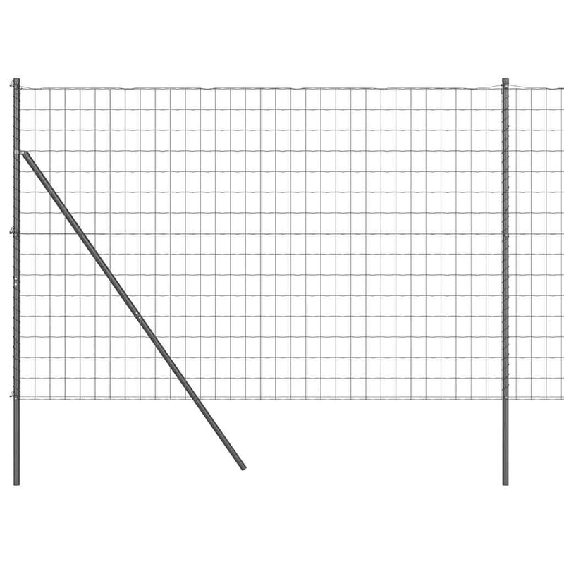 vidaXL Európai Kerítés Szürke 1.6 x 10 m PVC-bevonatú vas