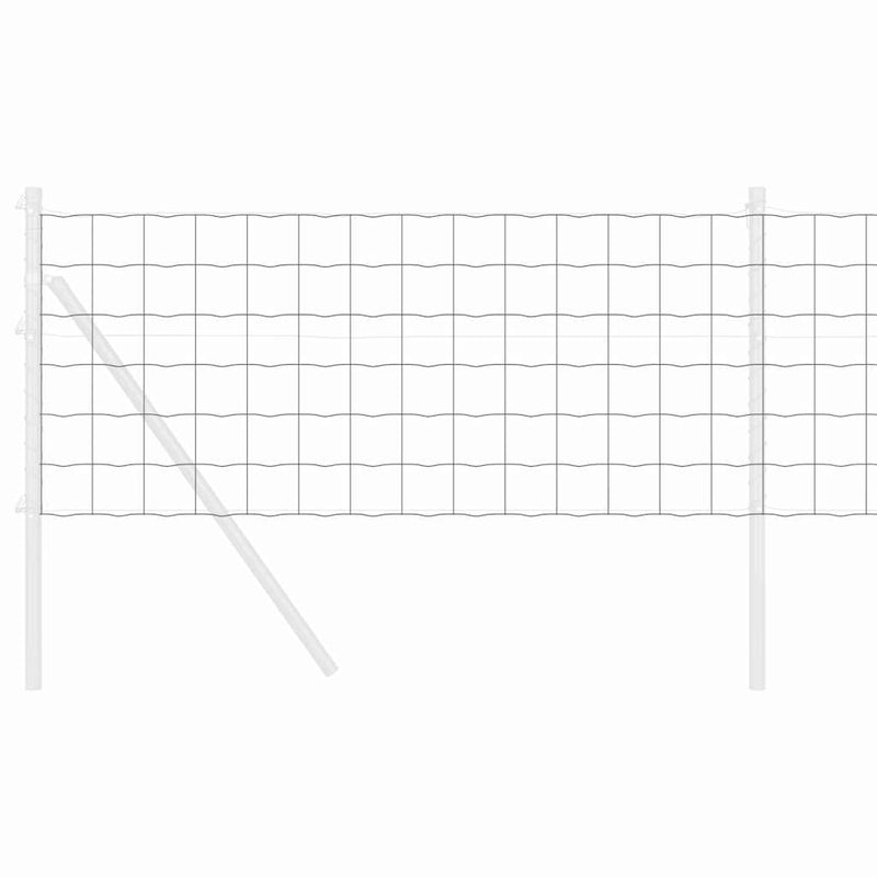 vidaXL Európai Kerítés Szürke 0,4 x 10 m PVC-bevonatú vas