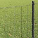vidaXL Európai Kerítés Szürke 1,4 x 10 m PVC-bevonatú vas