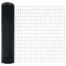 vidaXL Európai Kerítés Szürke 1,2 x 25 m PVC-bevonatú vas