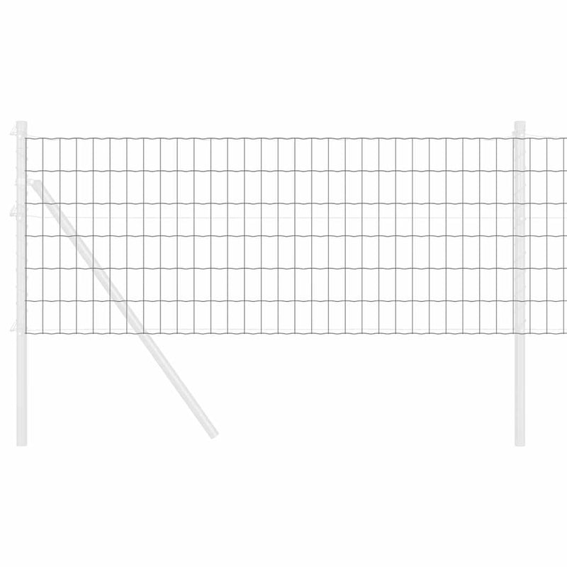 vidaXL Európai Kerítés Szürke 0.8 x 25 m PVC-bevonatú vas