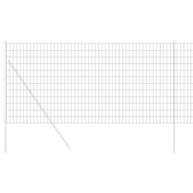 vidaXL Európai Kerítés Szürke 1.2 x 25 m PVC-bevonatú vas