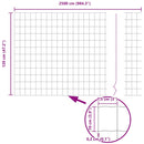 vidaXL Európai Kerítés Szürke 1.2 x 25 m PVC-bevonatú vas