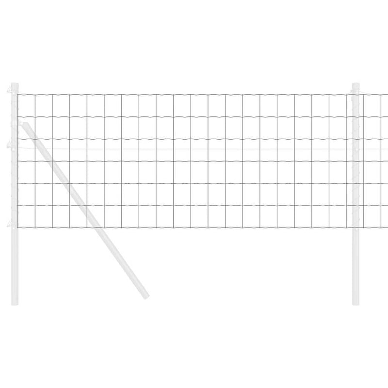 vidaXL Európai Kerítés Szürke 0.4 x 50 m PVC-bevonatú vas