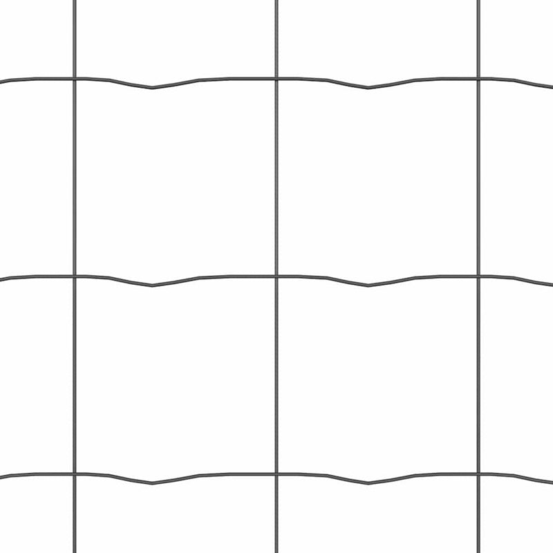 vidaXL Európai Kerítés Szürke 0.6 x 50 m PVC-bevonatú vas