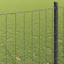 vidaXL Európai Kerítés Szürke 0,6 x 10 m PVC-bevonatú vas