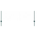 vidaXL Beágyazott kerítésoszlop 22 db Zöld 100 cm Porszórt acél