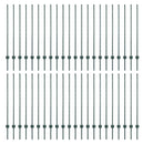 vidaXL Kerítésoszlop 44 pcs Zöld 160 cm Acél
