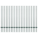 vidaXL Kerítésoszlop 22 pcs Zöld 180 cm Acél