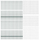 vidaXL Beágyazott kerítésoszlop 44 pcs Zöld 180 cm Porszórt acél