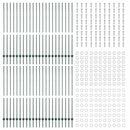vidaXL Kerítésoszlop 44 pcs Zöld 200 cm Acél