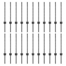 vidaXL Beágyazott kerítésoszlop 22 db Szürke 100 cm Porszórt acél