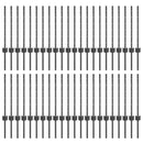 vidaXL Kerítésoszlop 44 pcs Szürke 100 cm Acél