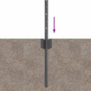 vidaXL Kerítésoszlop 44 pcs Szürke 100 cm Acél