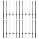vidaXL Beágyazott kerítésoszlop 22 db Szürke 120 cm Porszórt acél
