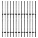 vidaXL Beágyazott kerítésoszlop 44 db Szürke 120 cm Porszórt acél