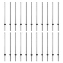 vidaXL Kerítésoszlop 22 pcs Szürke 140 cm Acél