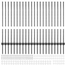 vidaXL Kerítésoszlop 22 pcs Szürke 140 cm Acél