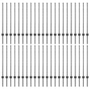 vidaXL Kerítésoszlop 44 pcs Szürke 140 cm Acél
