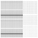 vidaXL Kerítésoszlop 44 pcs Szürke 140 cm Acél