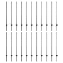vidaXL Beágyazott kerítésoszlop 22 pcs Szürke 160 cm Porszórt acél