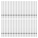 vidaXL Beágyazott kerítésoszlop 44 pcs Szürke 160 cm Porszórt acél