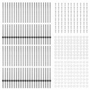 vidaXL Beágyazott kerítésoszlop 44 pcs Szürke 160 cm Porszórt acél