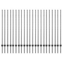 vidaXL Beágyazott kerítésoszlop 22 db Szürke 180 cm Porszórt acél