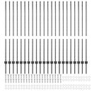 vidaXL Beágyazott kerítésoszlop 22 pcs Szürke 180 cm Porszórt acél