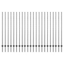 vidaXL Kerítésoszlop 22 pcs Szürke 200 cm Acél