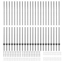 vidaXL Kerítésoszlop 22 pcs Szürke 200 cm Acél
