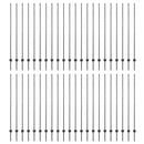 vidaXL Kerítésoszlop 44 pcs Szürke 200 cm Acél