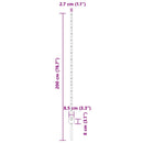 vidaXL Kerítésoszlop 44 pcs Szürke 200 cm Acél