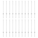 vidaXL Beágyazott kerítésoszlop 22 db Ezüst 120 cm Porszórt acél