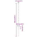 vidaXL Kerítésoszlop 44 pcs Ezüst 120 cm Acél