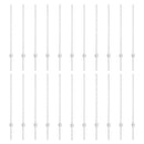 vidaXL Beágyazott kerítésoszlop 22 pcs Ezüst 140 cm Porszórt acél