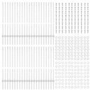 vidaXL Beágyazott kerítésoszlop 44 pcs Ezüst 140 cm Porszórt acél
