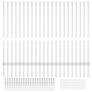 vidaXL Beágyazott kerítésoszlop 22 pcs Ezüst 160 cm Porszórt acél