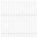 vidaXL Beágyazott kerítésoszlop 44 pcs Ezüst 160 cm Porszórt acél
