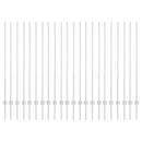vidaXL Beágyazott kerítésoszlop 22 db Ezüst 180 cm Porszórt acél