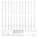 vidaXL Kerítésoszlop 22 pcs Ezüst 200 cm Acél